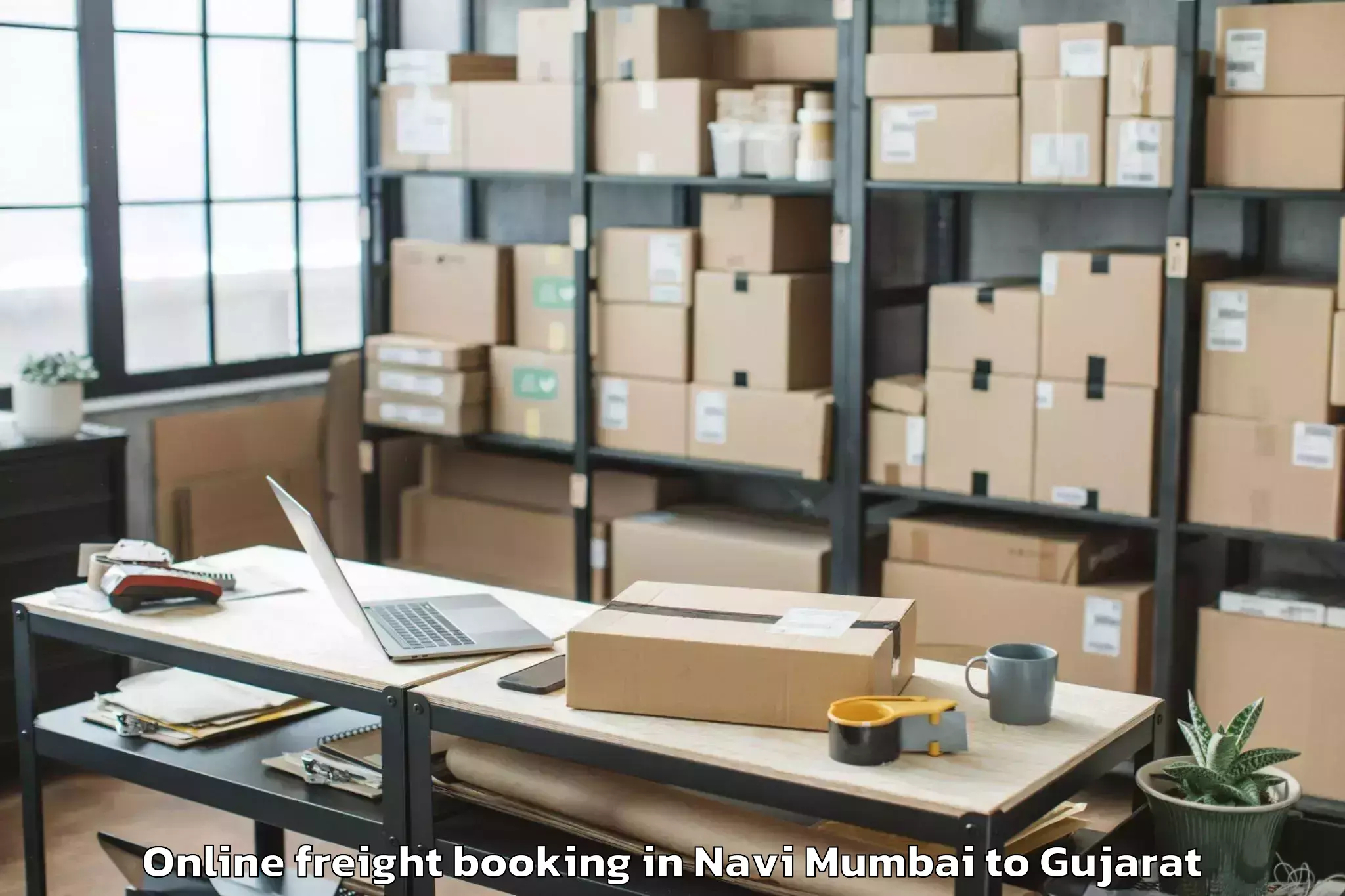 Efficient Navi Mumbai to Kalavad Online Freight Booking